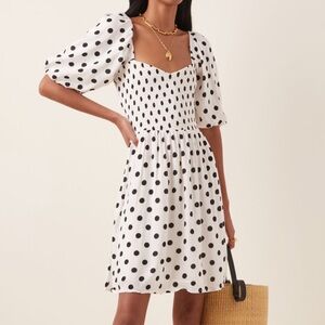 Faithfull The Brand
Ilaria Polka Dot Crepe Mini Dress